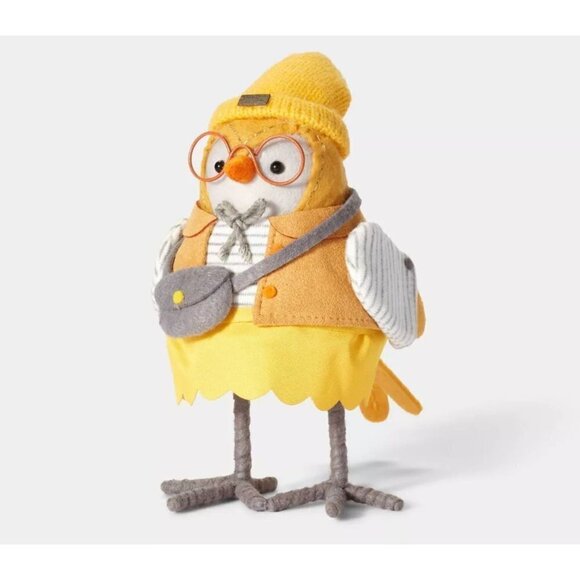 Target Other - Harvest Featherly Friends Bird with Yellow Hat and Purse Decorative Figurine